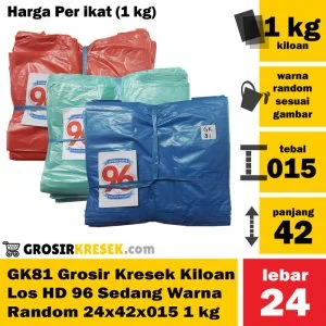 GK81 Grosir Kresek Kiloan Los HD 96 Ukuran Sedang Warna Random Murah 2
