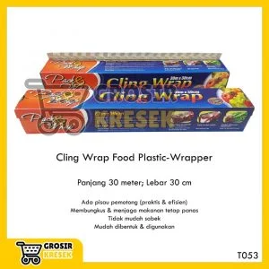 T053 Plastik Food Wrapper Pembungkus Makanan Cling Wrap 30 cm x 30 m